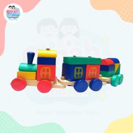 Mainan Balok Susun Kereta Api Pelangi