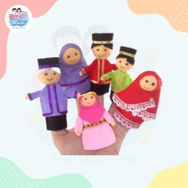 Mainan Edukasi Boneka Jari Keluarga Muslim (6pcs)