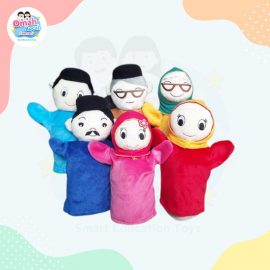 Mainan Edukasi Boneka Tangan Keluarga Muslim (6pcs)