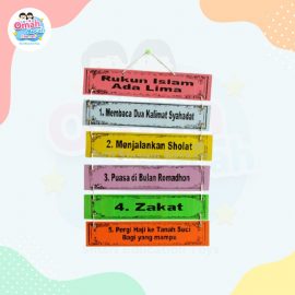 Mainan Papan Rukun Islam Kayu